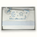 Irge Baby - Completo Lenzuolino Culla Grande Lettino Sotto+sopra+federa In Puro Cotone Ricamato 120x180 Art. Bicl07