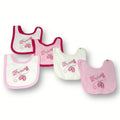 Teneri Bebè - Bavetta Baby In Jacquard Ricamata Chiusura Con Clips In Puro Cotone  Art. 261-2