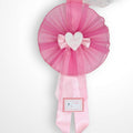 Micocca - Coccarda Fuoriporta Con Tulle Disponibile In Colorazione Celeste E Rosa