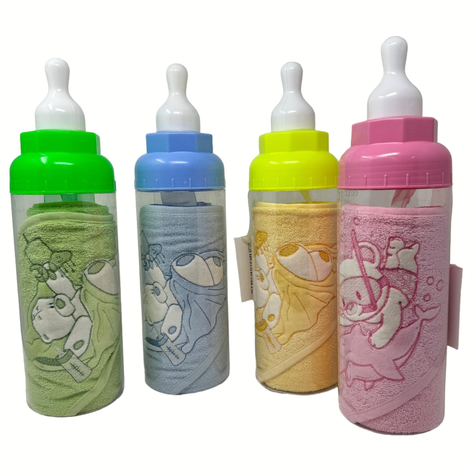 Nancy Baby - Set Regalo Baby Accappatoio Triangolo + Biberon Saladanaio  Art1949