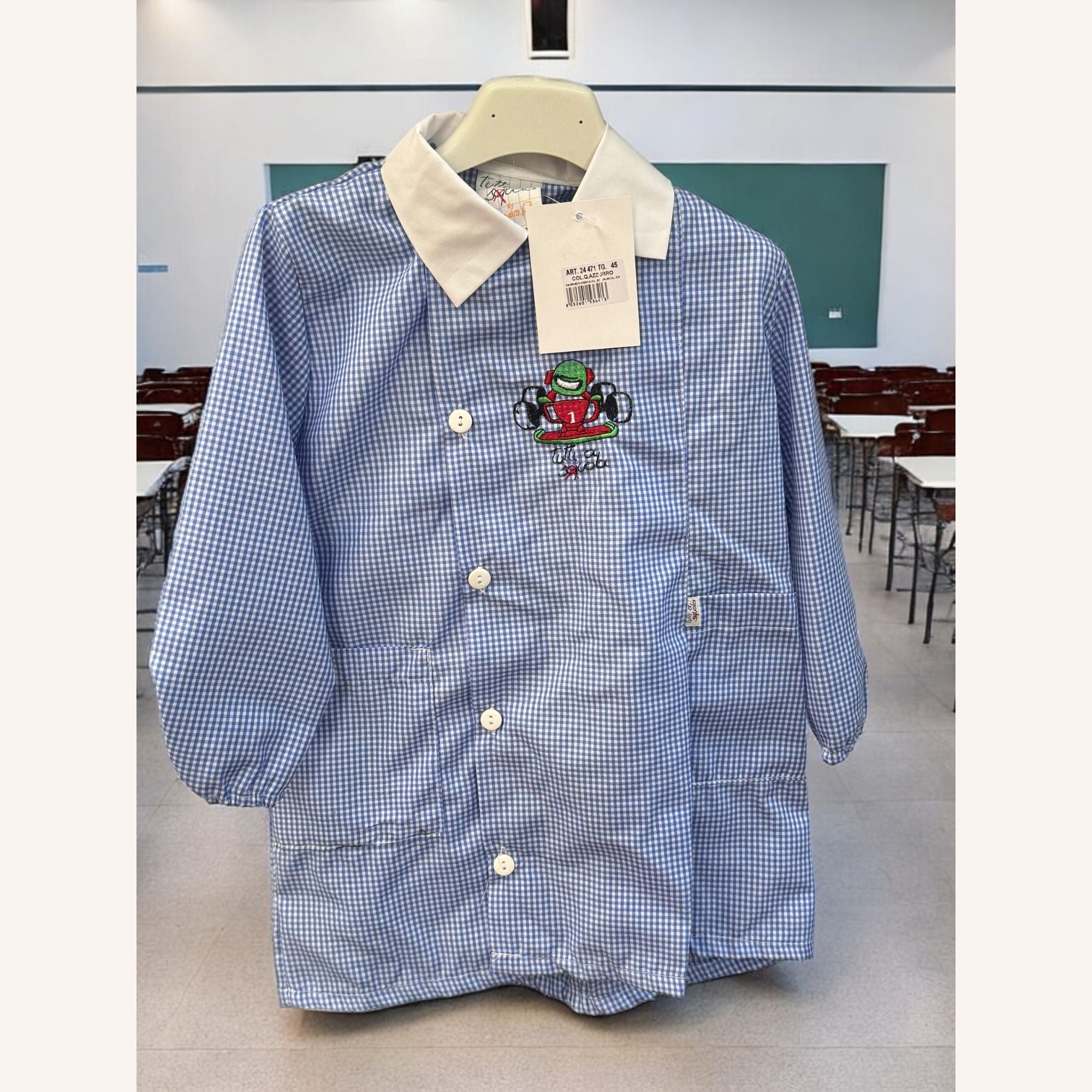 Tutti A Scuola - Grembiule Scuola Asilo Mashietto Con Ricamo  Art. 24471