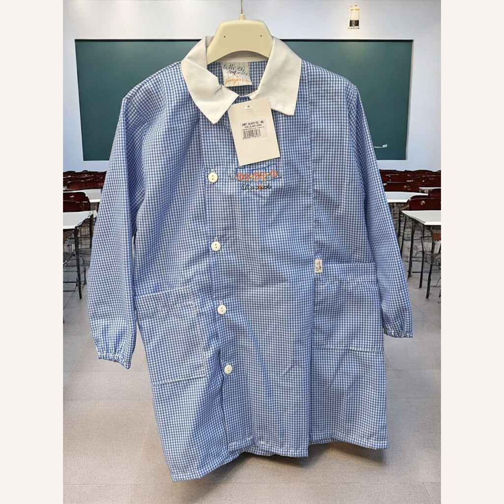 Tutti A Scuola - Grembiule Scuola Asilo Maschietto Con Ricamo  Art. 24472