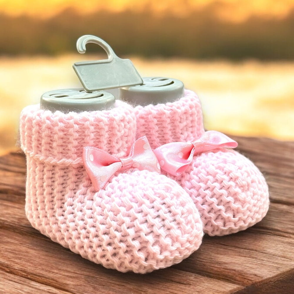 Nancy Baby - Scarpette Neonata-o In Misto Lana Con Applicazione  Art. 1786