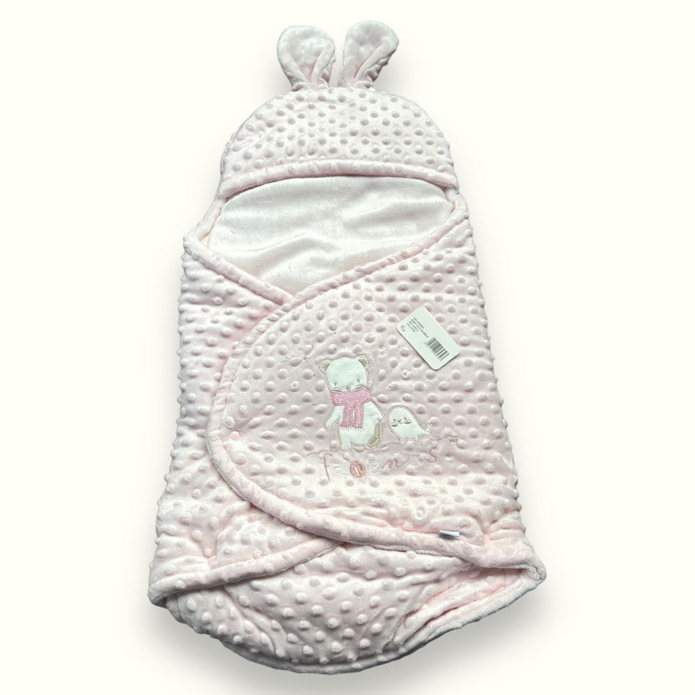 Irge - Baby Sacco In Morbido Coral Bubble Ricamato  Art. Ambra