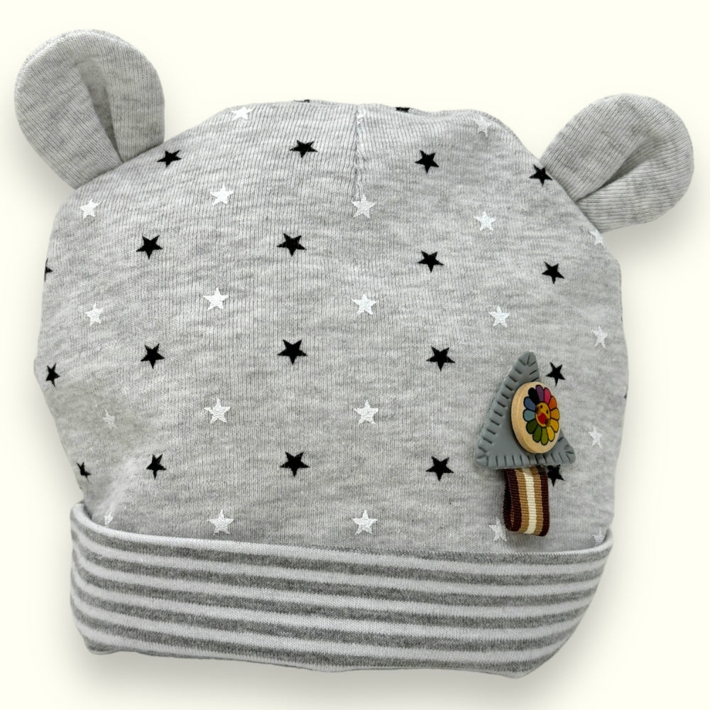 Nancy Baby - Cappellino Baby Prima Nascita In Puro Cotone Fantasia  Art. 1699-5