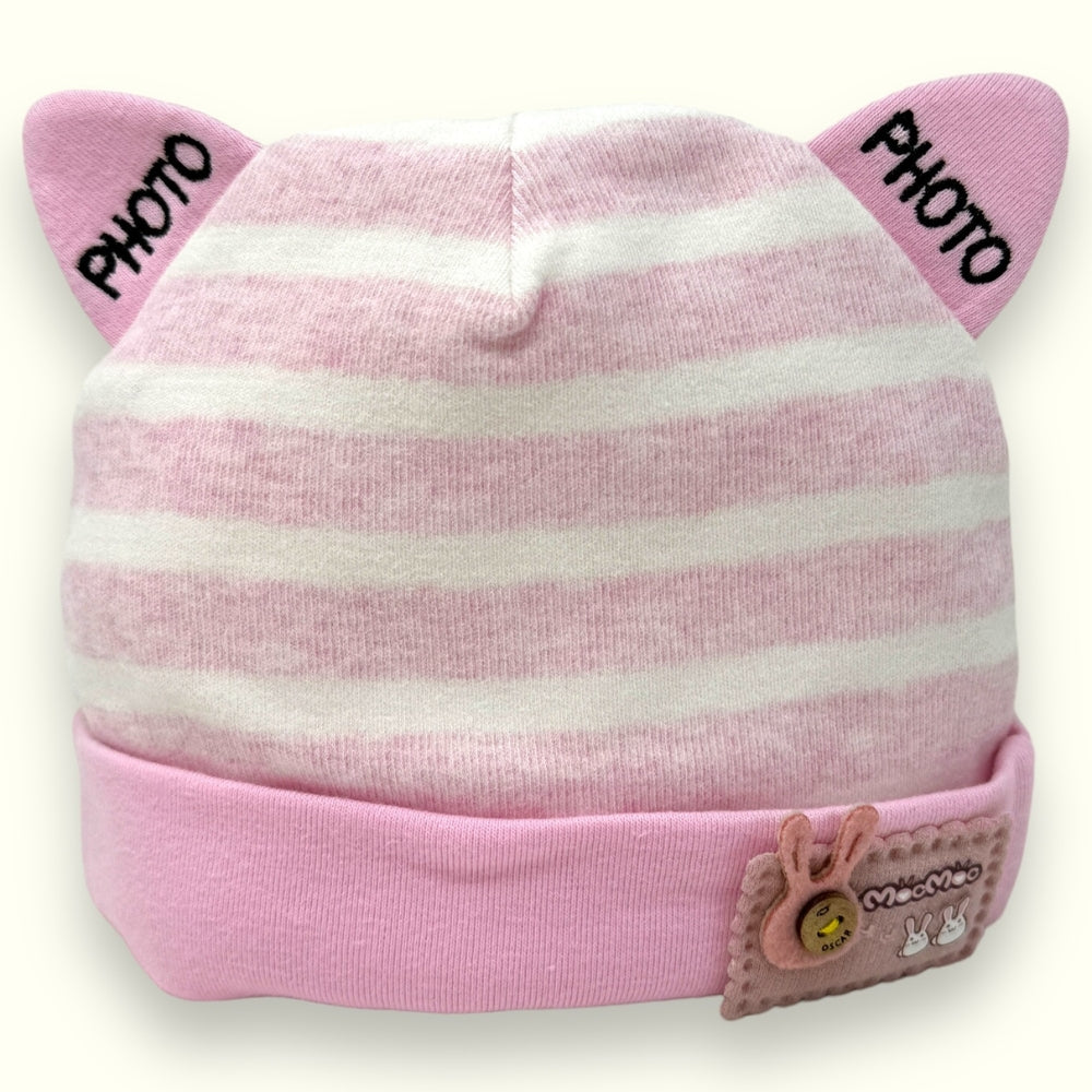 Nancy Baby - Cappellino Baby Prima Nascita In Puro Cotone Fantasia  Art. 1699-8