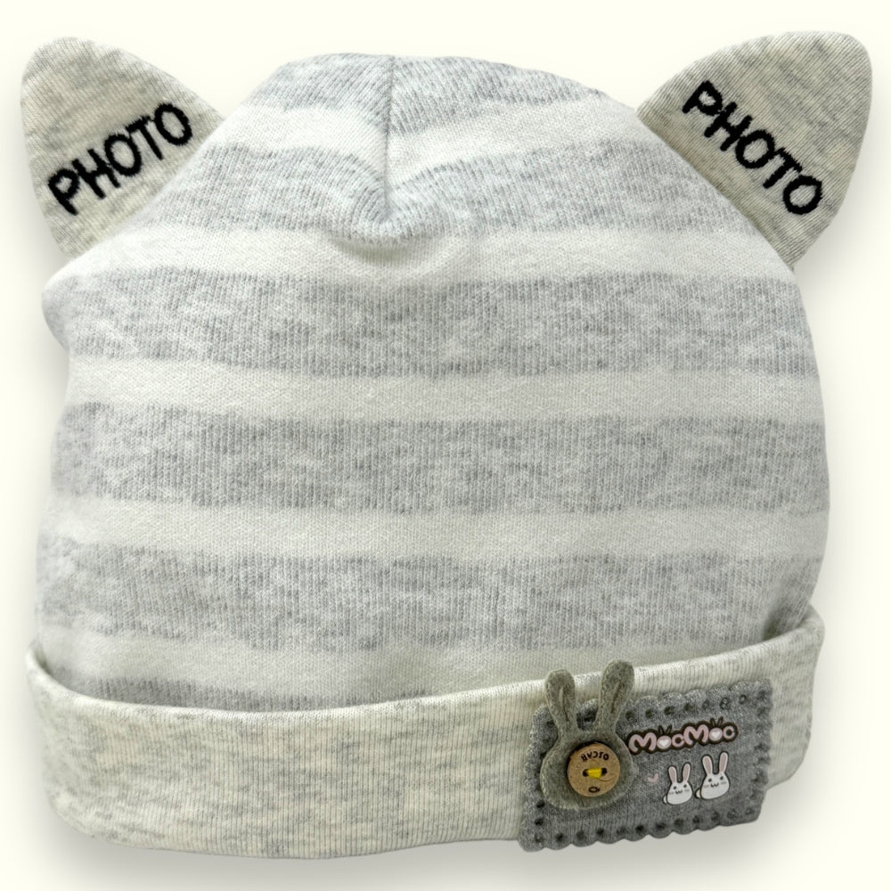 Nancy Baby - Cappellino Baby Prima Nascita In Puro Cotone Fantasia  Art. 1699-8