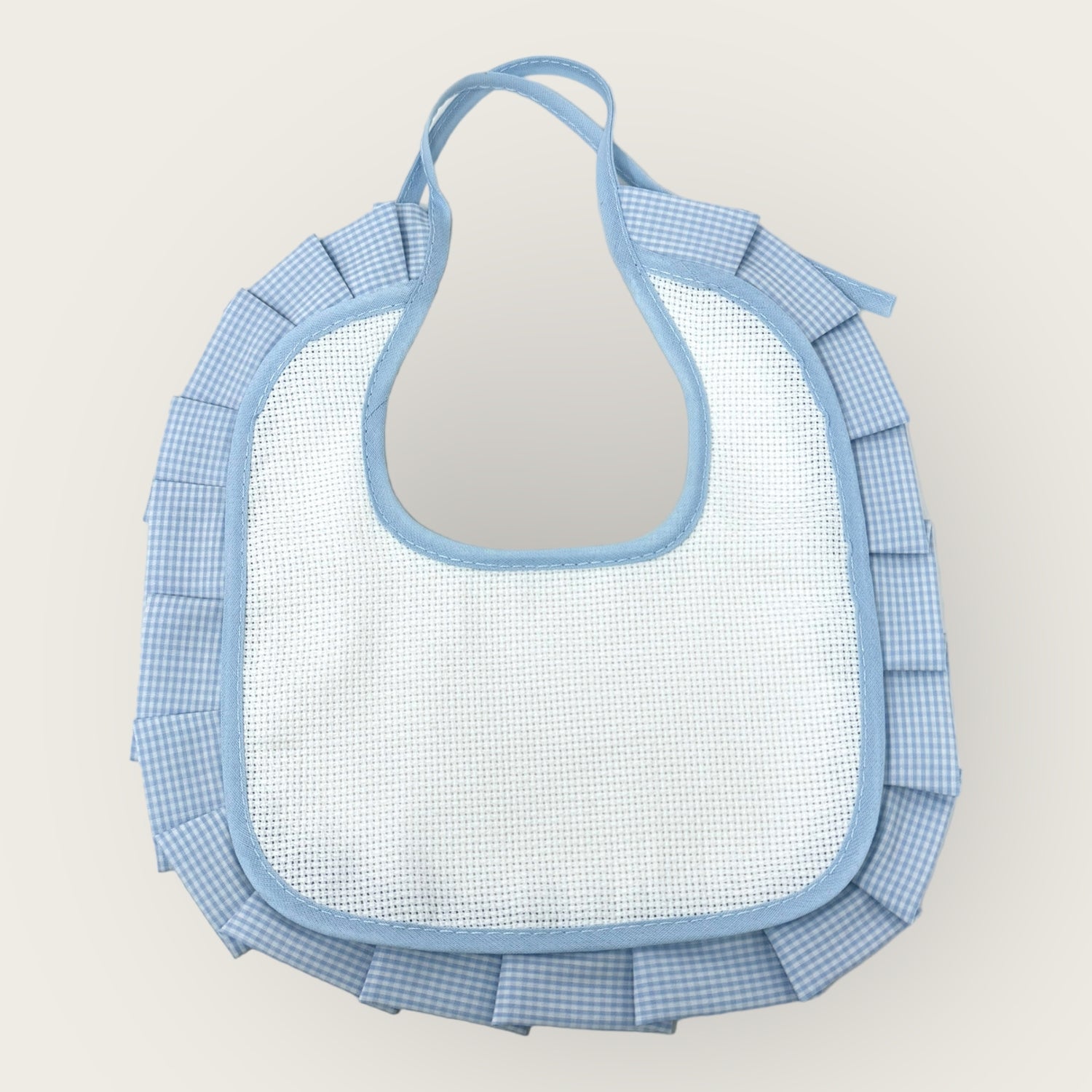 Nancy Baby -bavetta Misura Media In Puro Cotone Tela Aida Idea Ricamo  Art. 02030