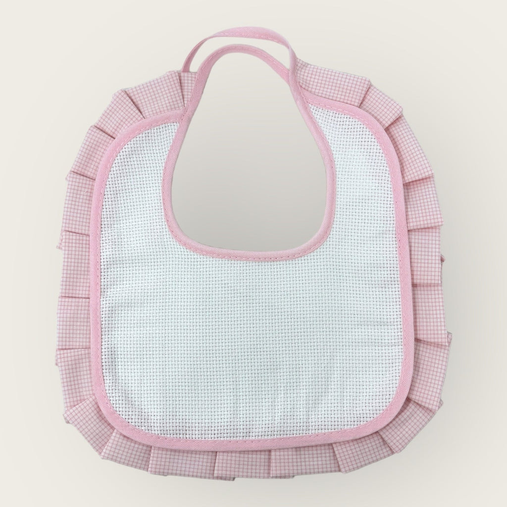 Nancy Baby -bavetta Misura Media In Puro Cotone Tela Aida Idea Ricamo  Art. 02030