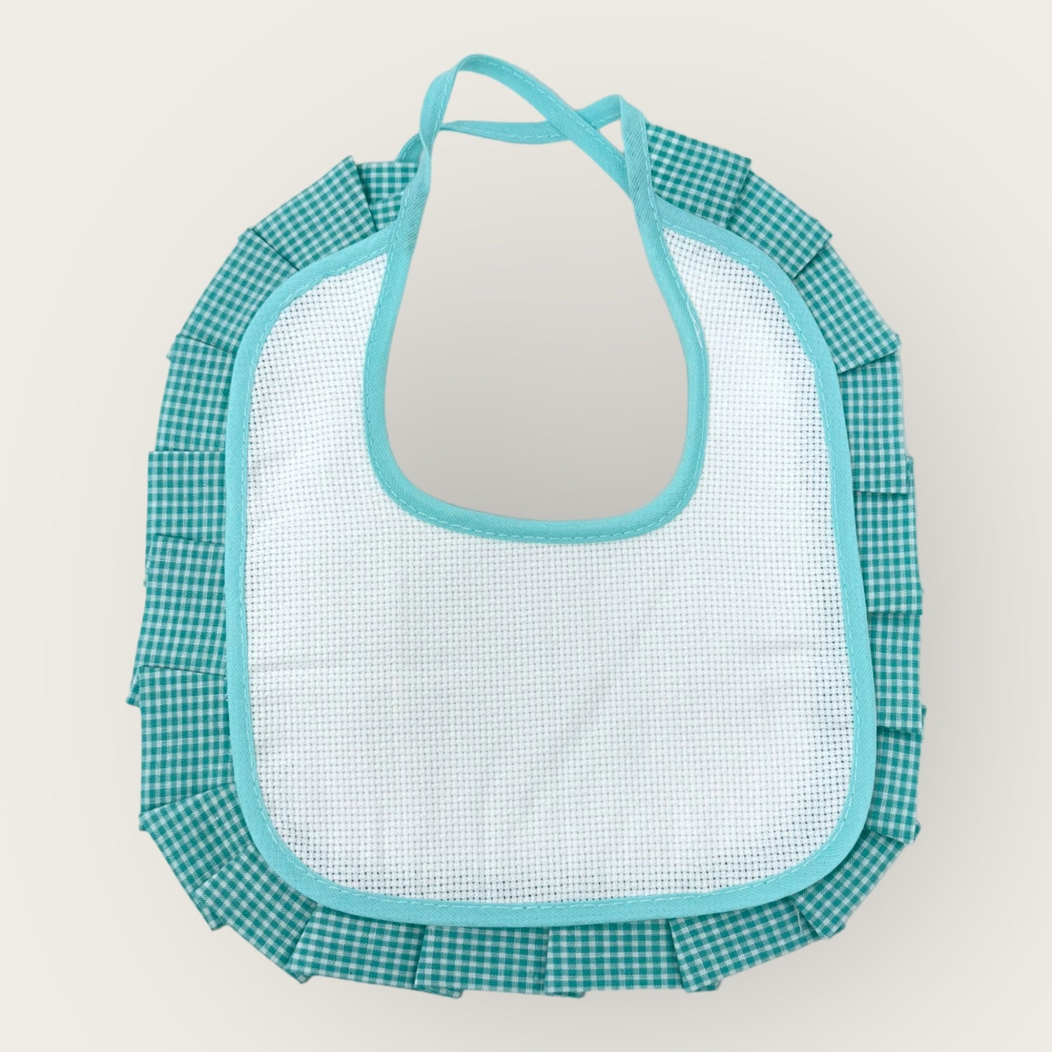 Nancy Baby -bavetta Misura Media In Puro Cotone Tela Aida Idea Ricamo  Art. 02030