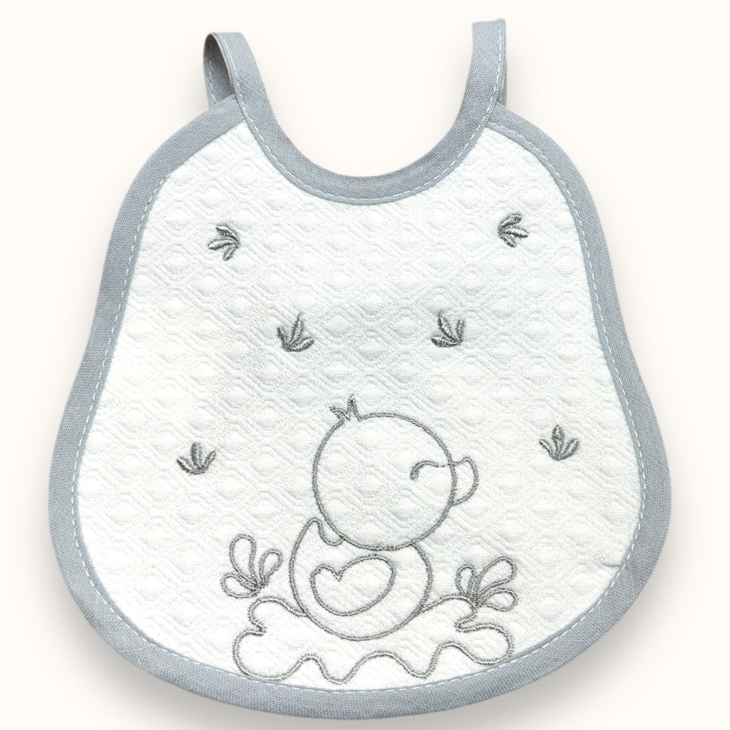 Irge Baby - Bavetta Prima Nascita Ricamata In Puro Cotone 100%  "vari Colori"  Art. Ir349-2