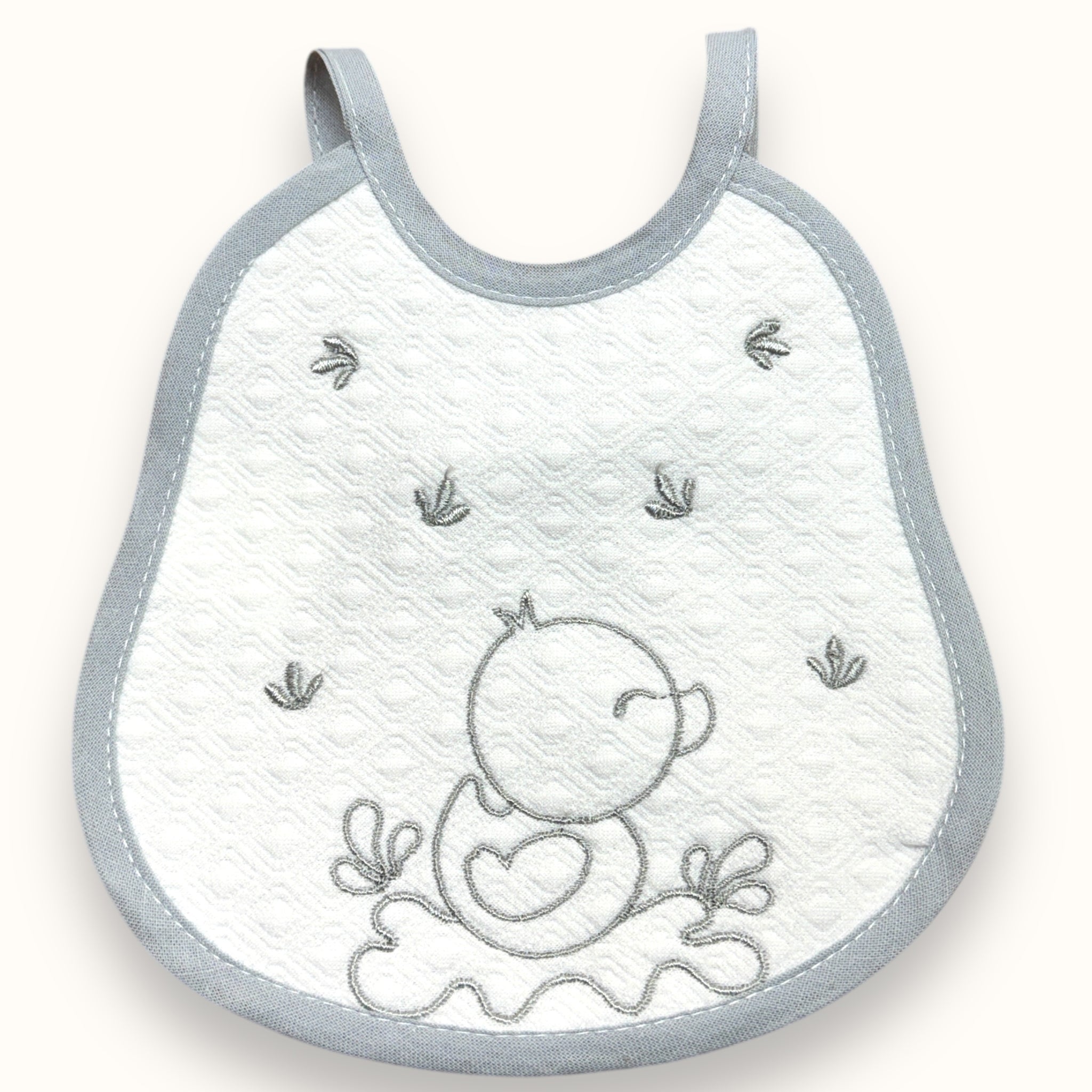 Irge Baby - Bavetta Prima Nascita Ricamata In Puro Cotone 100%  "vari Colori"  Art. Ir349-2