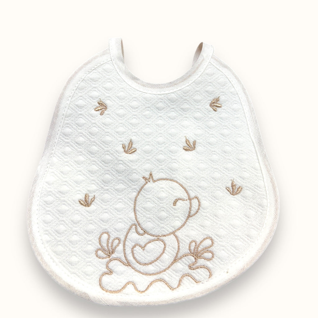 Irge Baby - Bavetta Prima Nascita Ricamata In Puro Cotone 100%  "vari Colori"  Art. Ir349-2