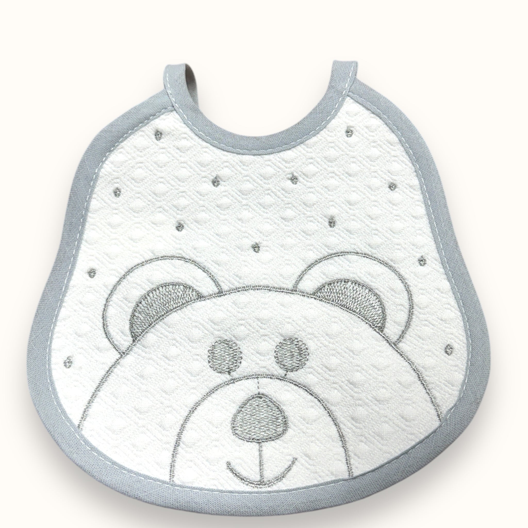 Irge Baby - Bavetta Prima Nascita Ricamata In Puro Cotone 100%  "vari Colori"  Art. Ir349-1