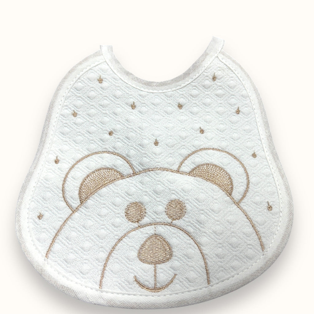 Irge Baby - Bavetta Prima Nascita Ricamata In Puro Cotone 100%  "vari Colori"  Art. Ir349-1