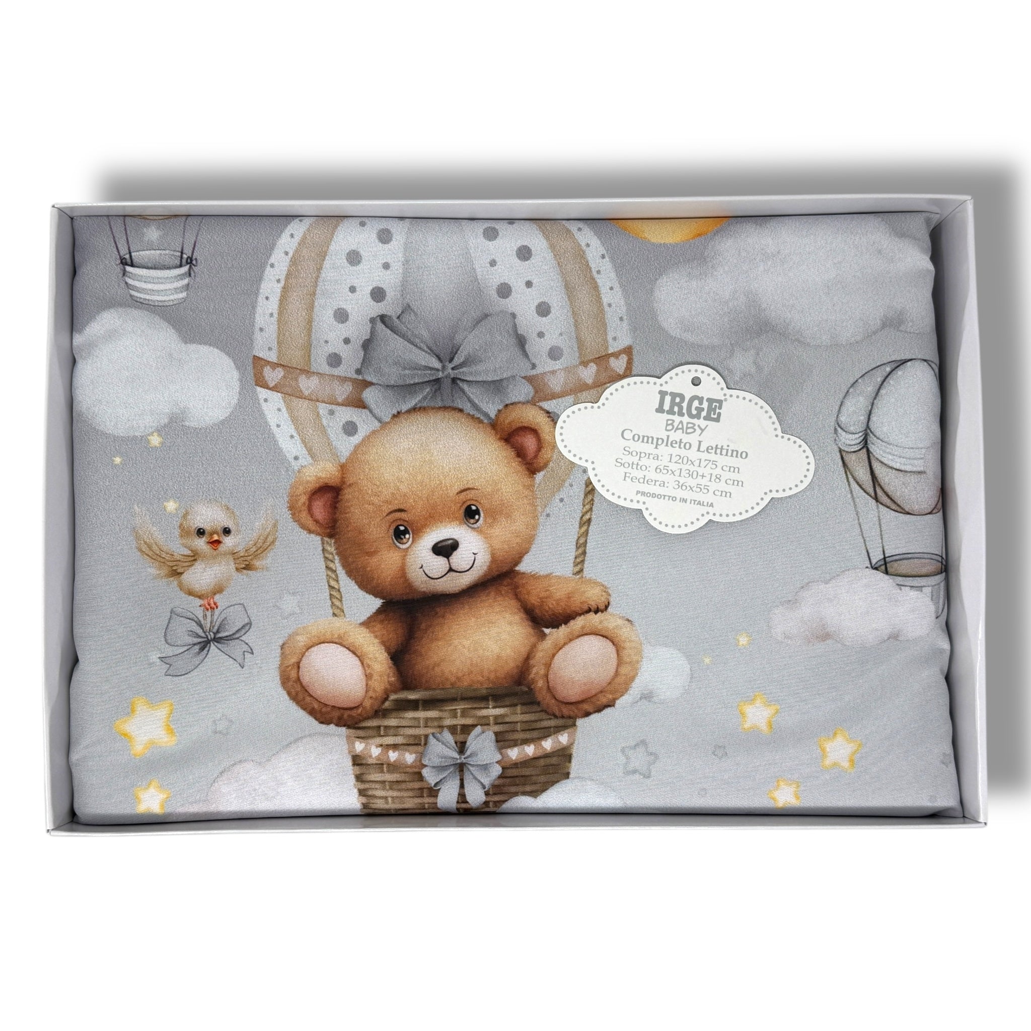 Irge Baby-  Completo Lenzuolini Sotto+sopra+federa Per Lettino 100% Cotone Stampa Digitale 120x180 Art. Bicl Sweet