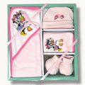 Disney - Set Regalo 4 Pezzi (corredino) Cappello + Scarpette + Bavetta + Accappatoio In 100% Cot. Art. Wr6000