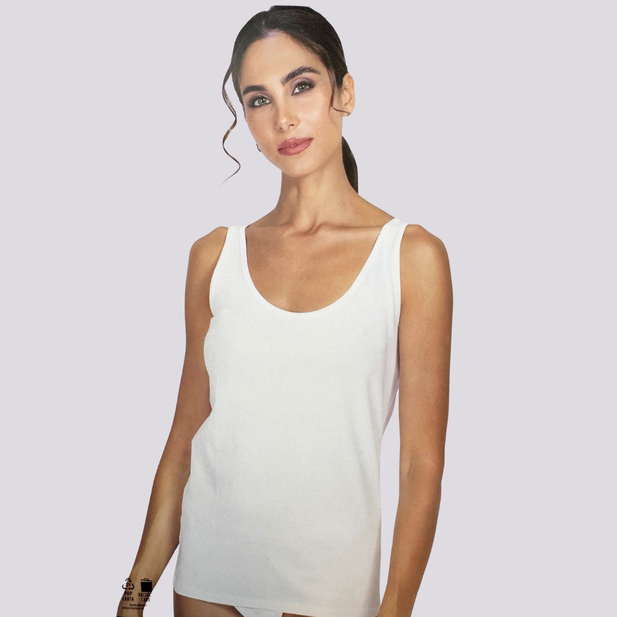 Givova - Maglia Canottiera Donna Spalla Larga Cotone Bielastico Art. Gtw501