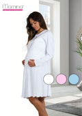 Mamina - Camicia Da Notte Da Clinica Manica Lunga - Camicia Da Notte Per Parto Art. Z9130/01