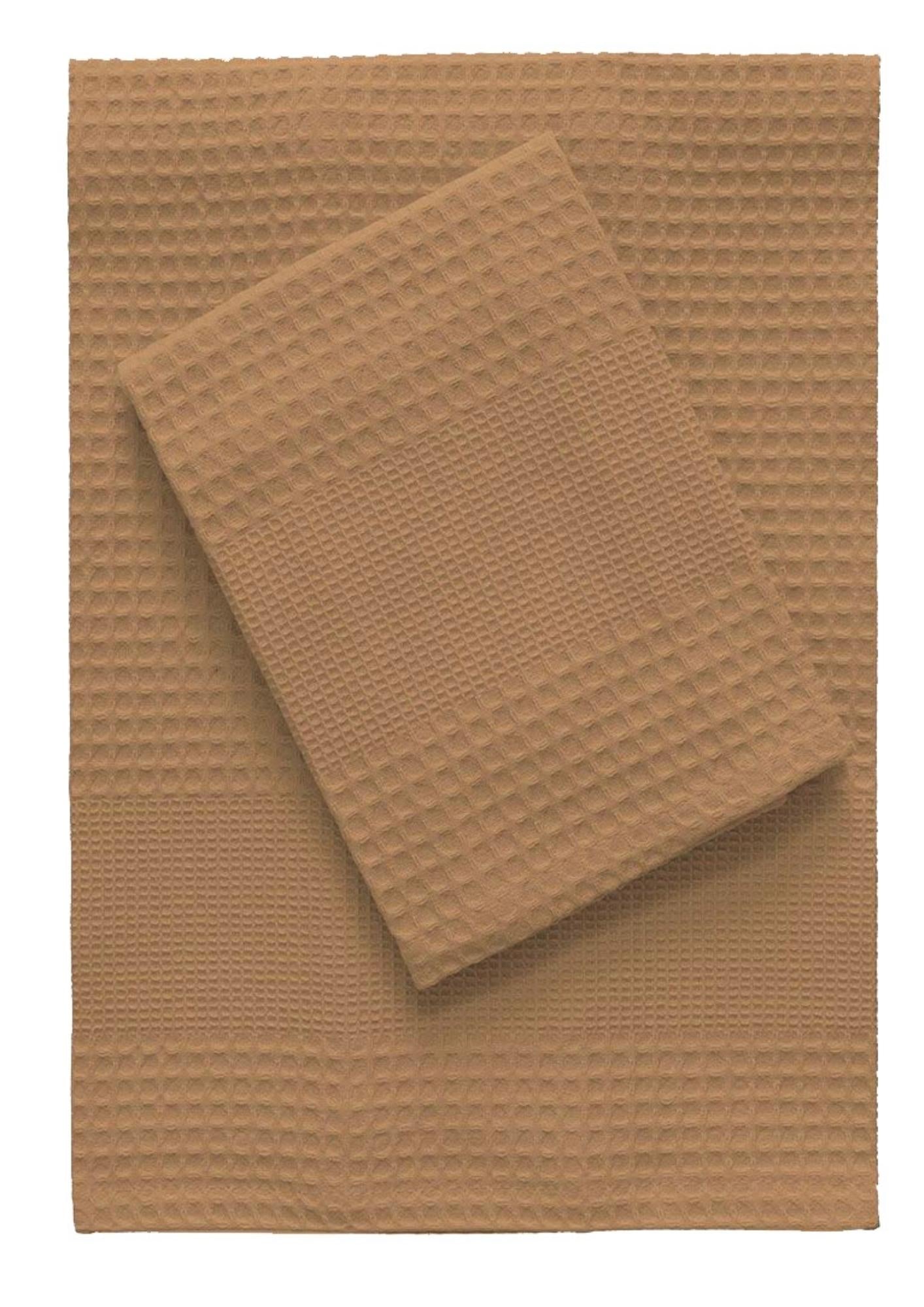 Irge - Set Asciugmano 1+1 Nido D'ape 100% Cotone