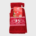 Irge Natale Idea Regalo Set Asciugamano 1+1 In Spugna Con Ricamo  Art. Irn20