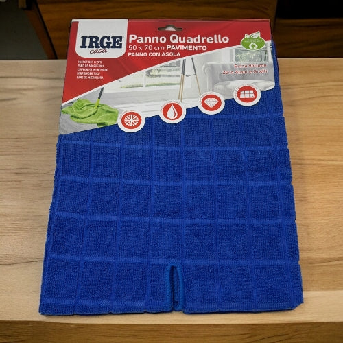 Irge Casa - Panno Quadrello Per Pavimenti In Microfibra Con Asola Mis. 50x70  Art. Pan3314a Quadrello