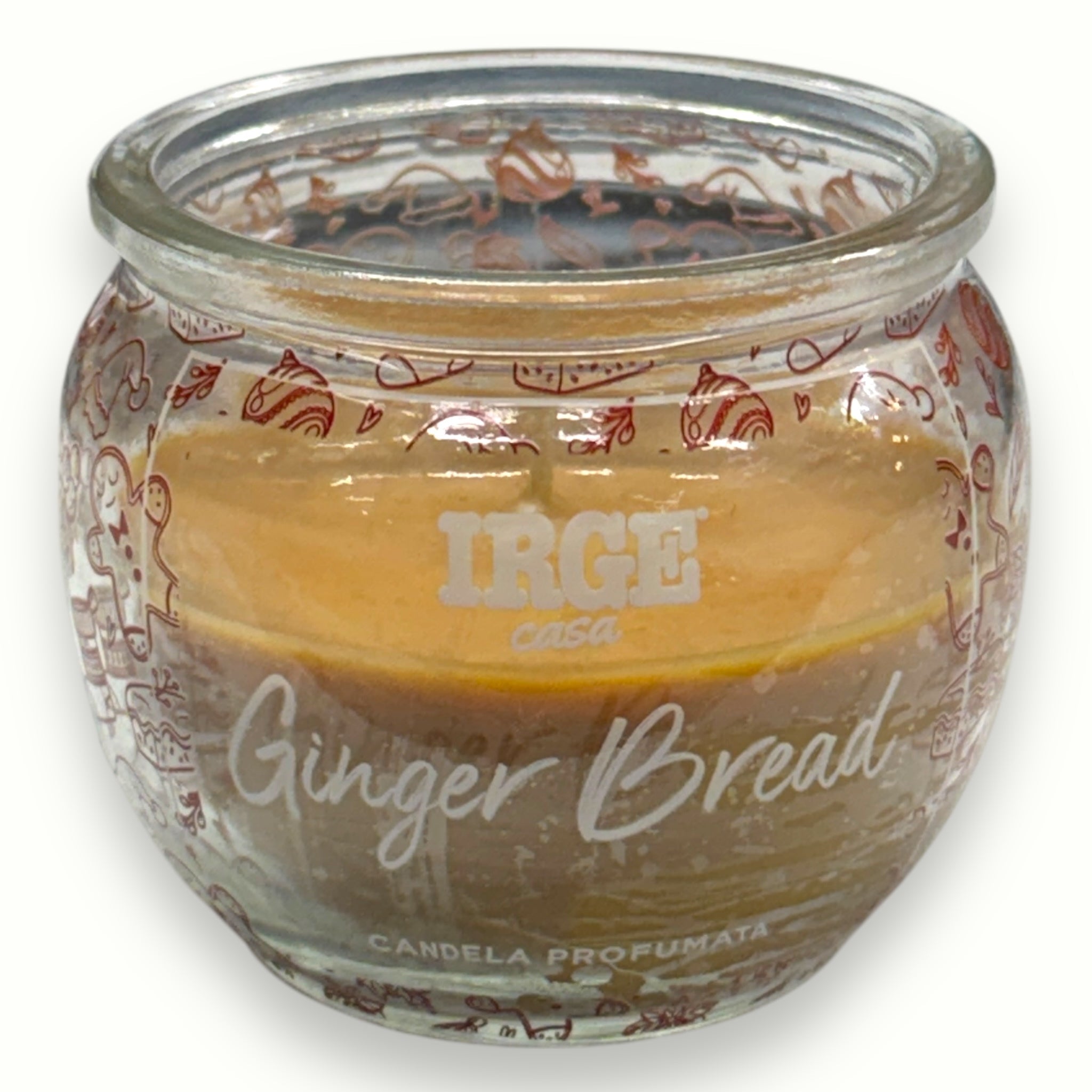 Irge Natale - Idea Regalo Candela Profumata "ginger Bread" Concentrato In Vetro Durata 24h  Art. Can6700