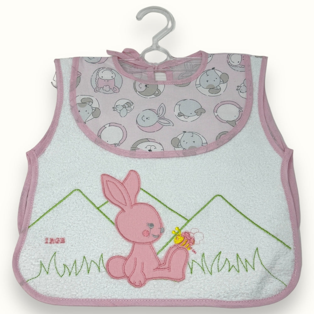 Irge Baby - Bavetta Grembiulino Senza Manica Con Spugna Ricamata In Puro Cotone  Ir423