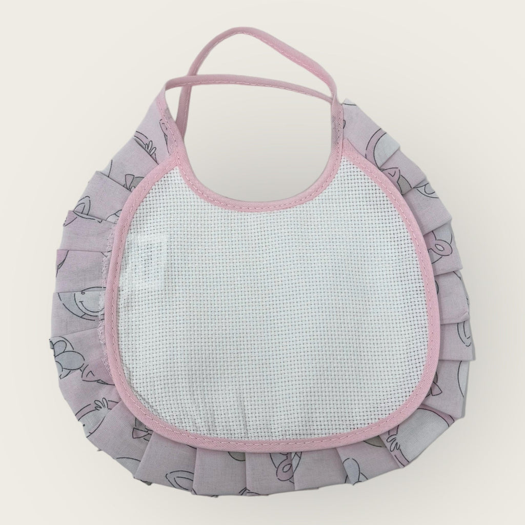 Irge Baby Idea Ricamo Bavetta Misura Piccola In Puro Cotone Tela Aida 4 Colori  Art Ir994