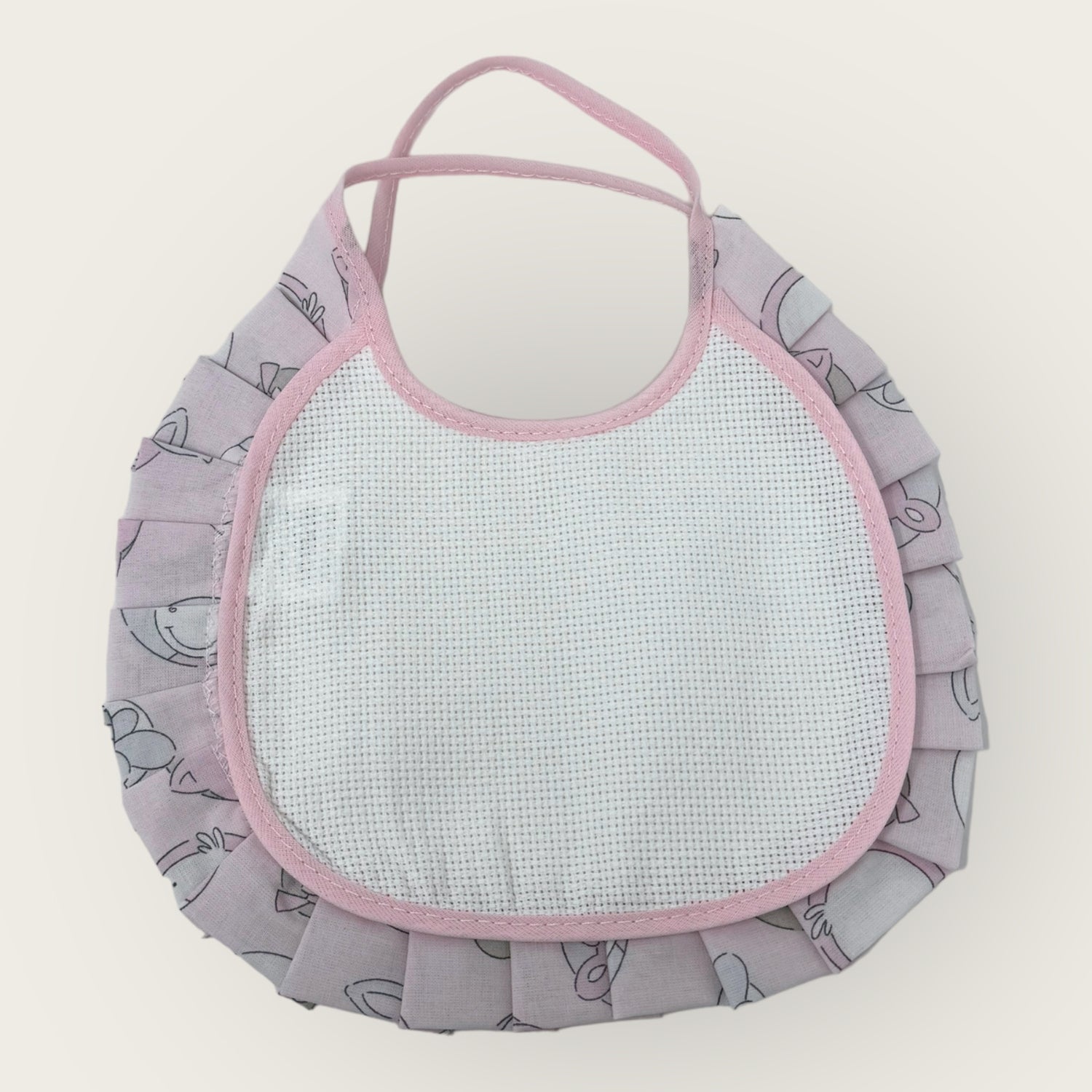Irge Baby Idea Ricamo Bavetta Misura Piccola In Puro Cotone Tela Aida 4 Colori  Art Ir994