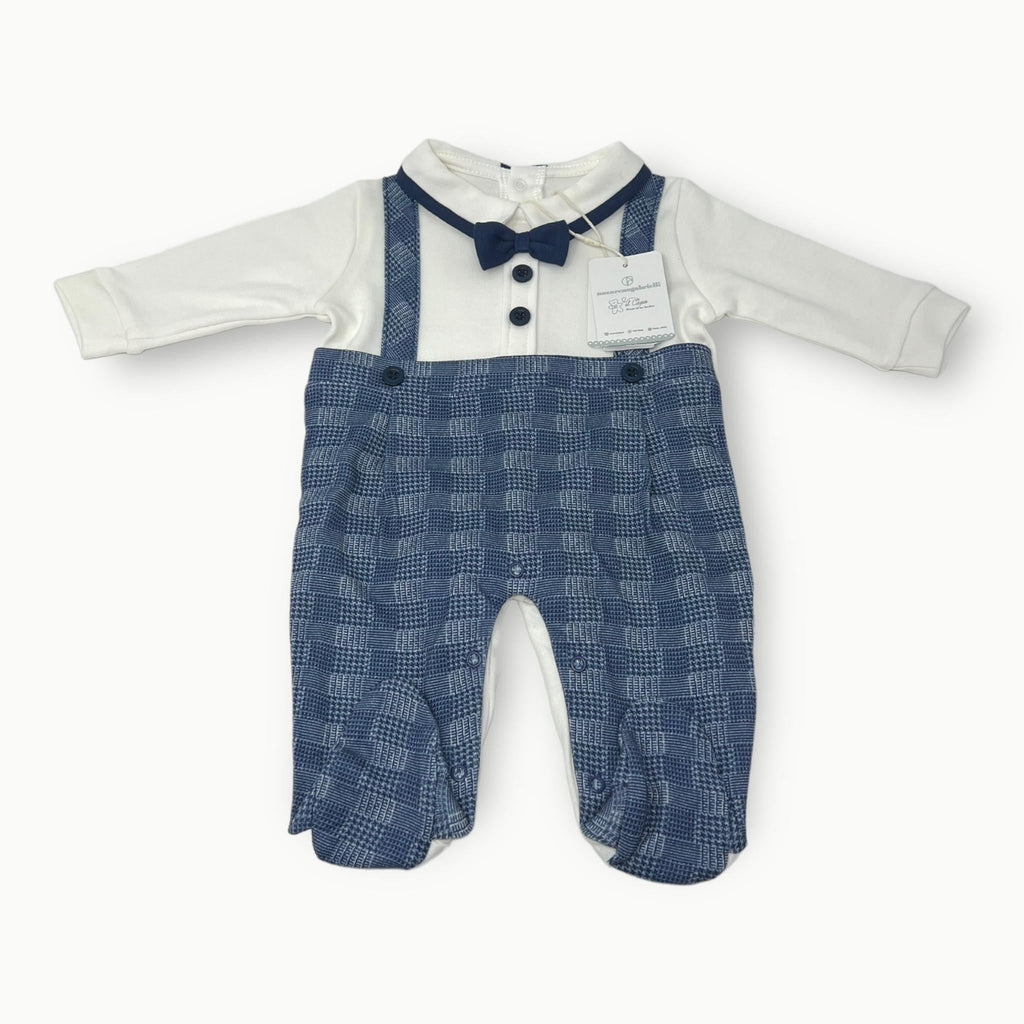 Nazareno Gabrielli Tutina Baby Maschietto In Caldo Cotone Con Applicazioni Art. Ng2112-56