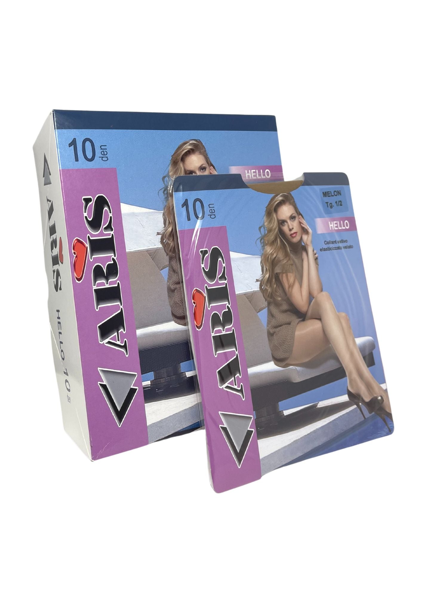 Aris - Collant Donna 10 Den - Calze Da Donna Velate 10 Denari   Hello 10