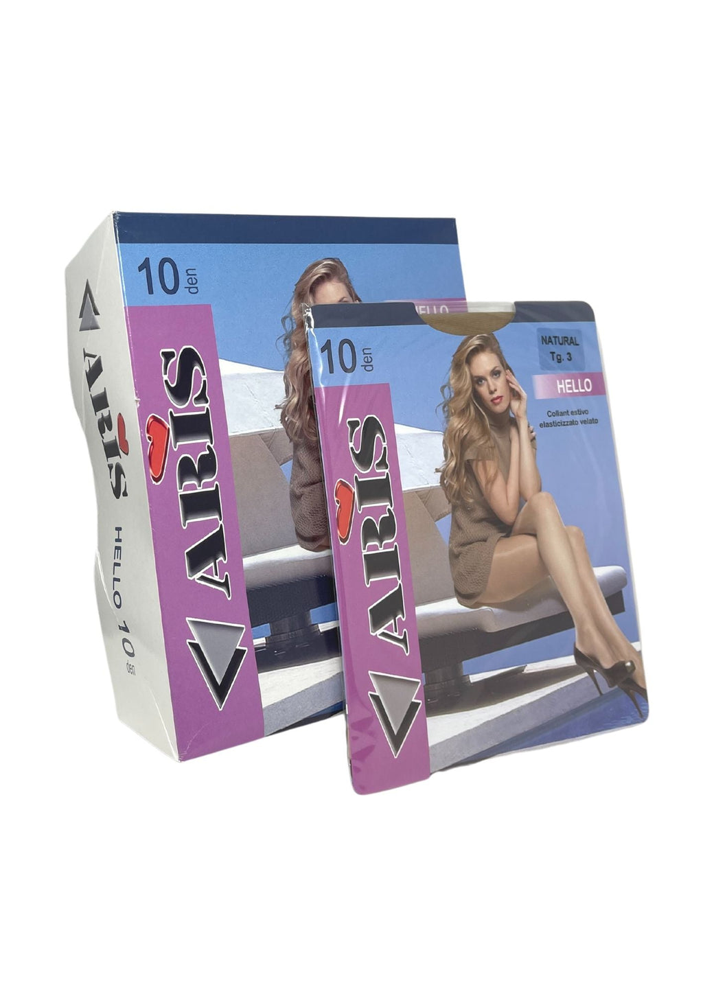 Aris - Collant Donna 10 Den - Calze Da Donna Velate 10 Denari   Hello 10
