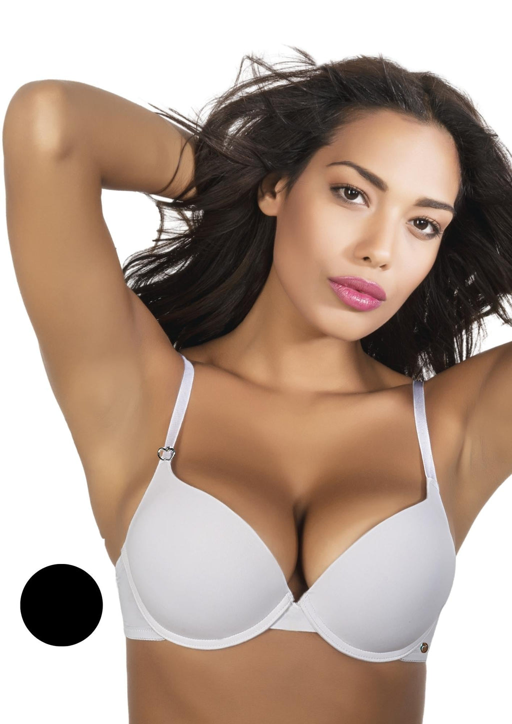 Reggiseno In Microfibra Doppia Imbottitura Push Up Con Ferretto Coppa B Baci & Abbracci Art. Bar002 Regg