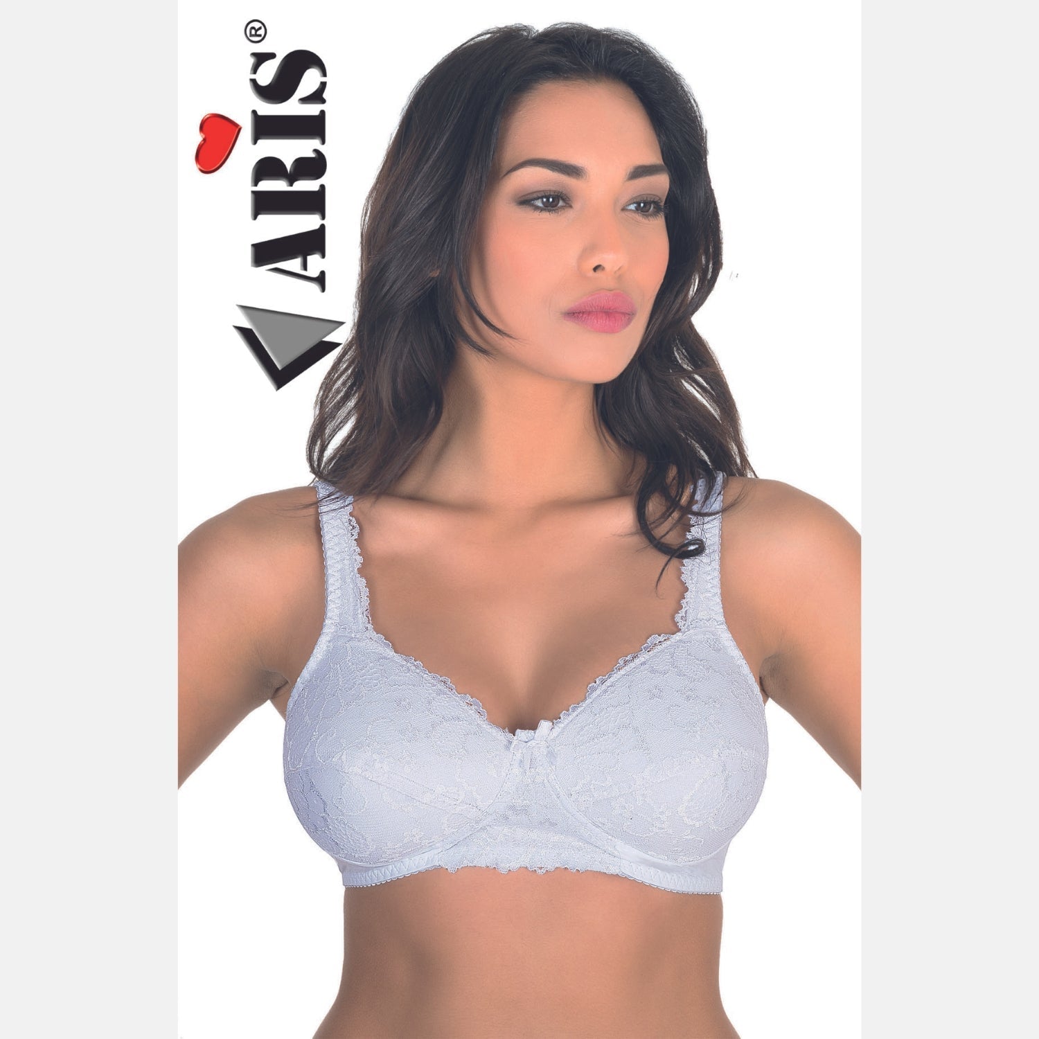 Aris Reggiseno In Pizzo Con Coppe Imbottite Soft Senza Ferretto Coppa C  Art. Marisa