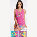 Vanue' Estate Pigiama Donna Corto Con Spalla Larga In Puro Cotone Con Stampa Art. Vs0142pgd