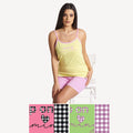 Vanue' Estate  Pigiama Donna Corto Con Spalla Stretta In Puro Cotone Con Stampa Art. Vs0355