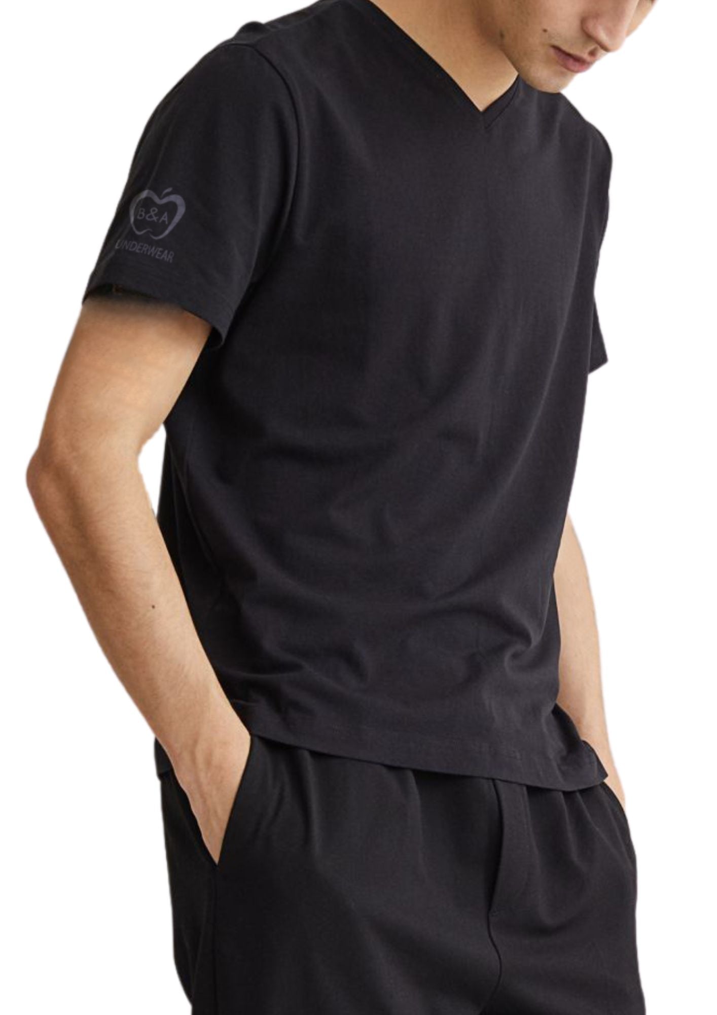 Baci E Abbracci - Maglia Intima In Cotone Scollo V Art. Bats002