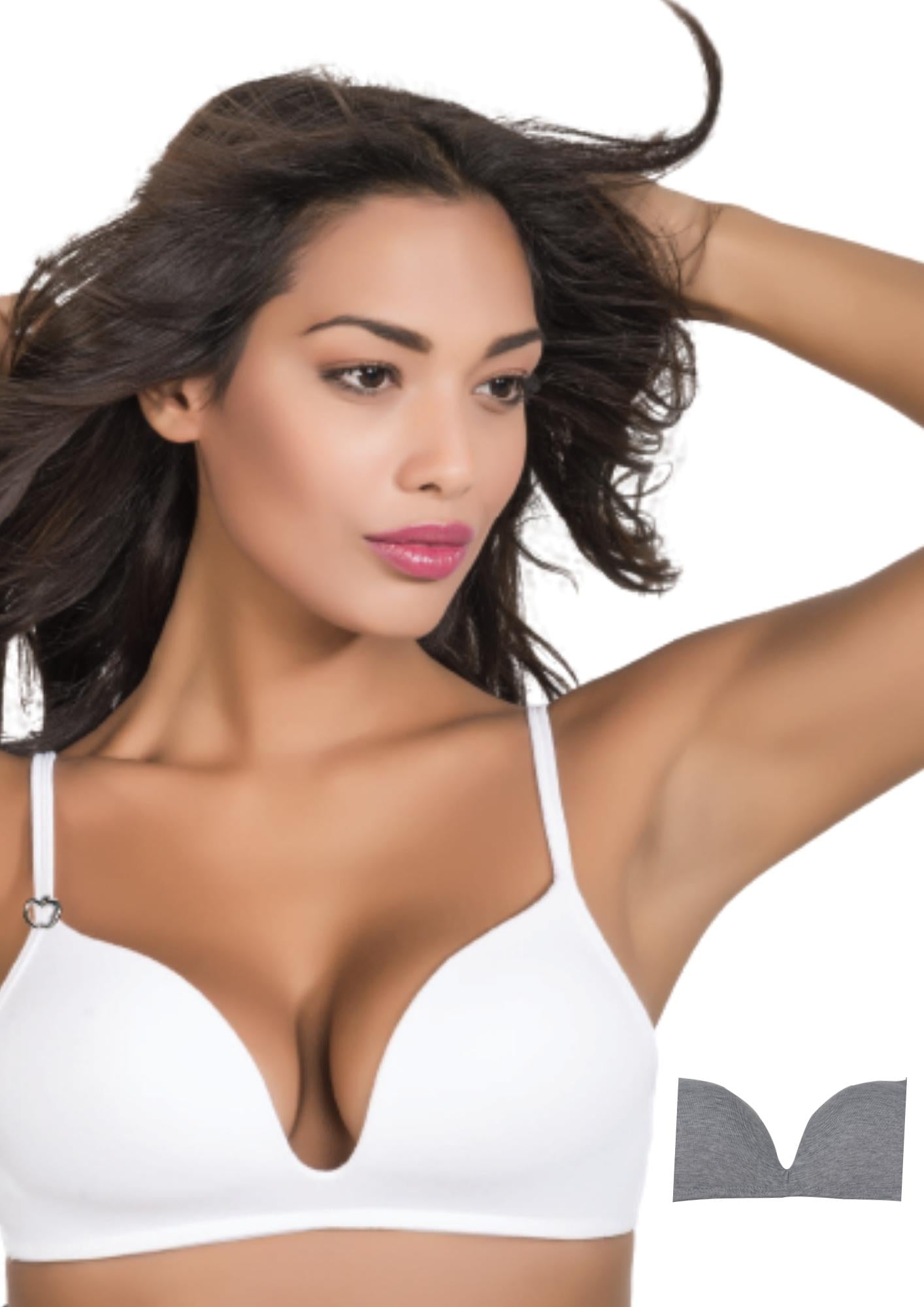 Reggiseno In Cotone Imbottito Senza Ferretto Coppa B  Baci & Abbracci