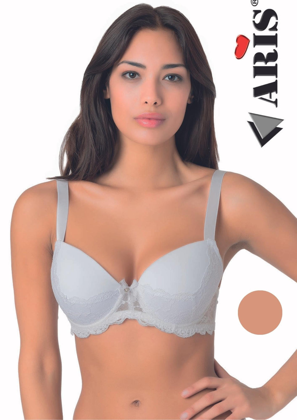 Reggiseno Microfibra In Pizzo Imbottito Con Ferretto Coppa C  Ivanaaris
