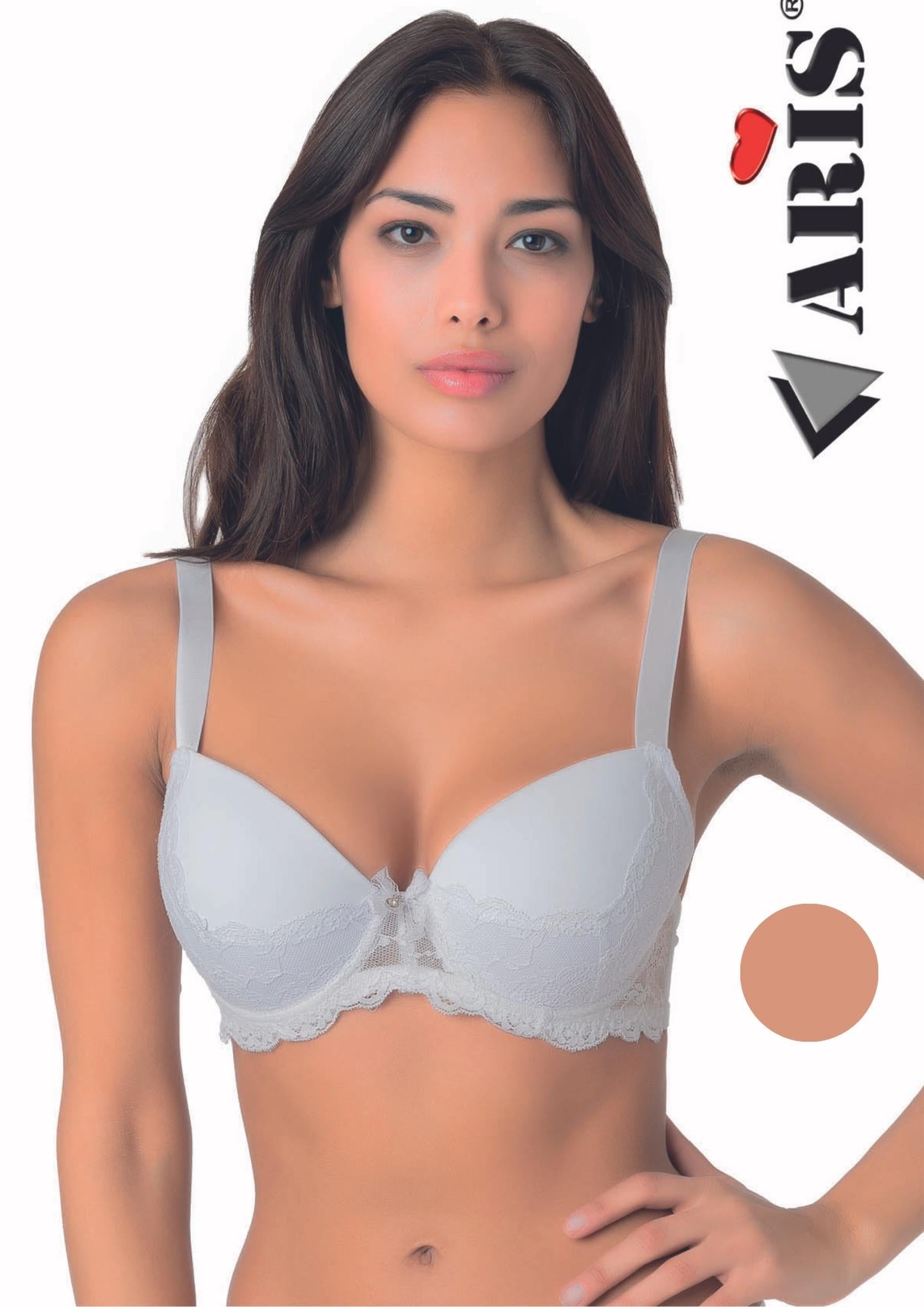 Reggiseno Microfibra In Pizzo Imbottito Con Ferretto Coppa C  Ivanaaris