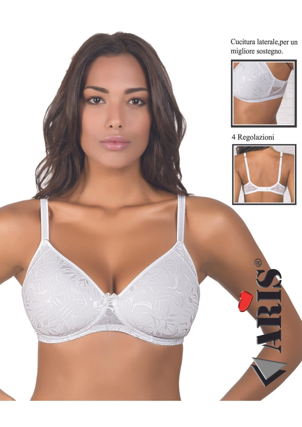 Reggiseno Imbottito In Pizzo Coppa C Con Ferretto  Aris2004