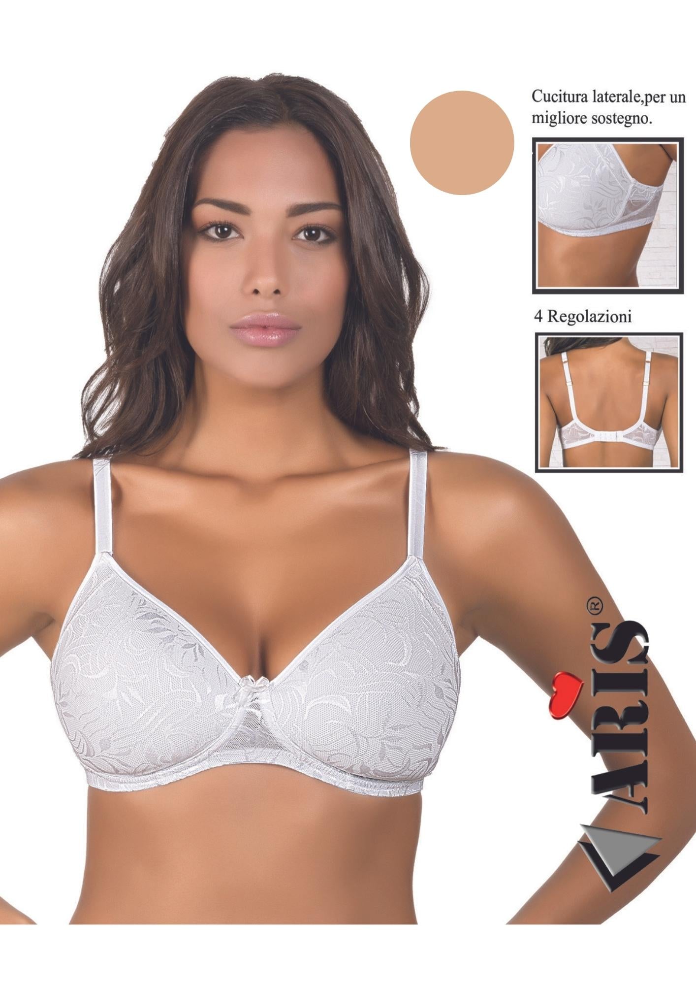 Reggiseno Imbottito In Pizzo Coppa C Con Ferretto  Aris2004