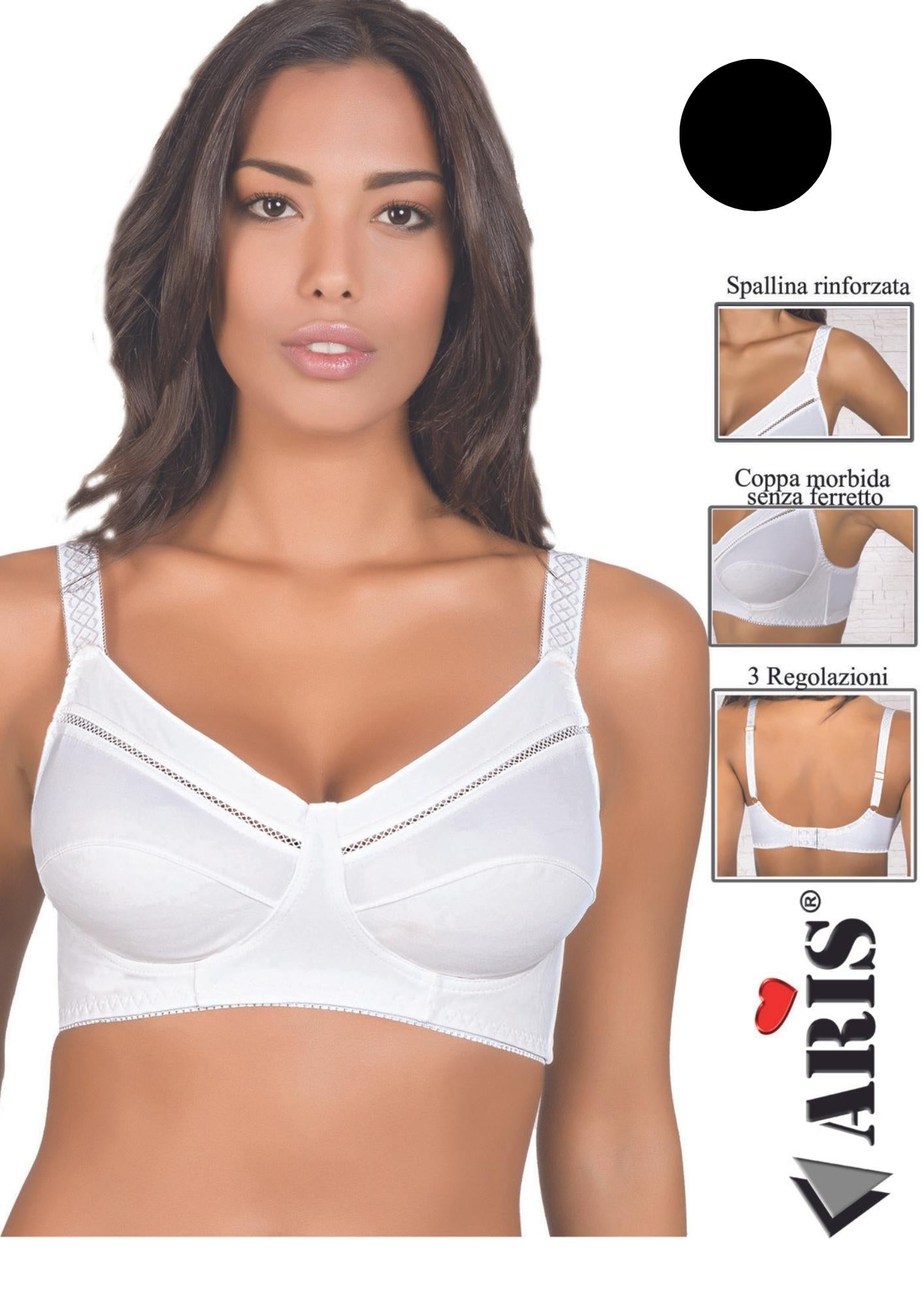 Reggiseno In Microfibra Coppa C Interno Cotone Aris2003