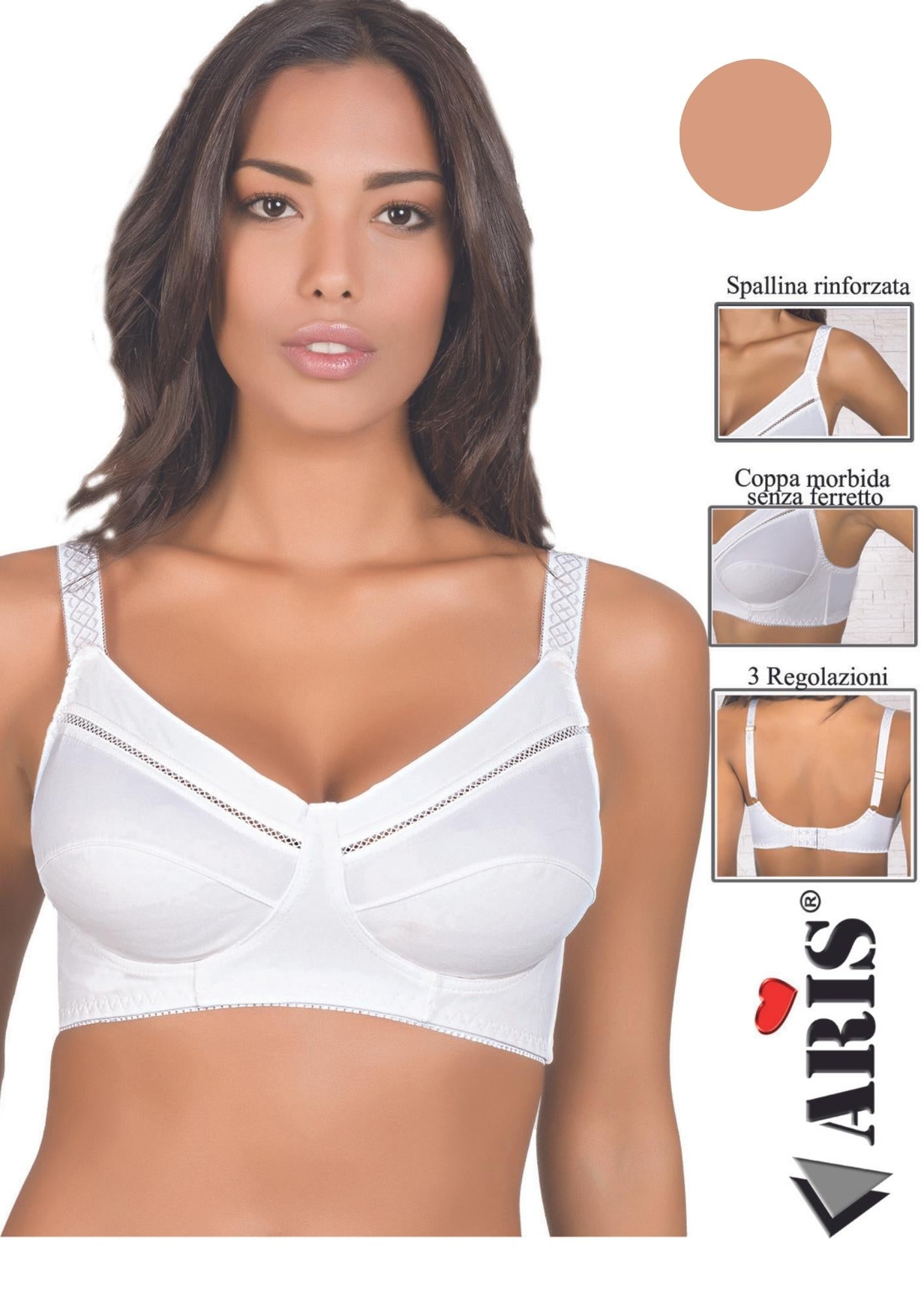 Reggiseno In Microfibra Coppa C Interno Cotone Aris2003