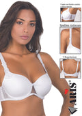 Reggiseno In Microfibra Coppa C Imbottita Con Inserto In Pizzo  Aris2005