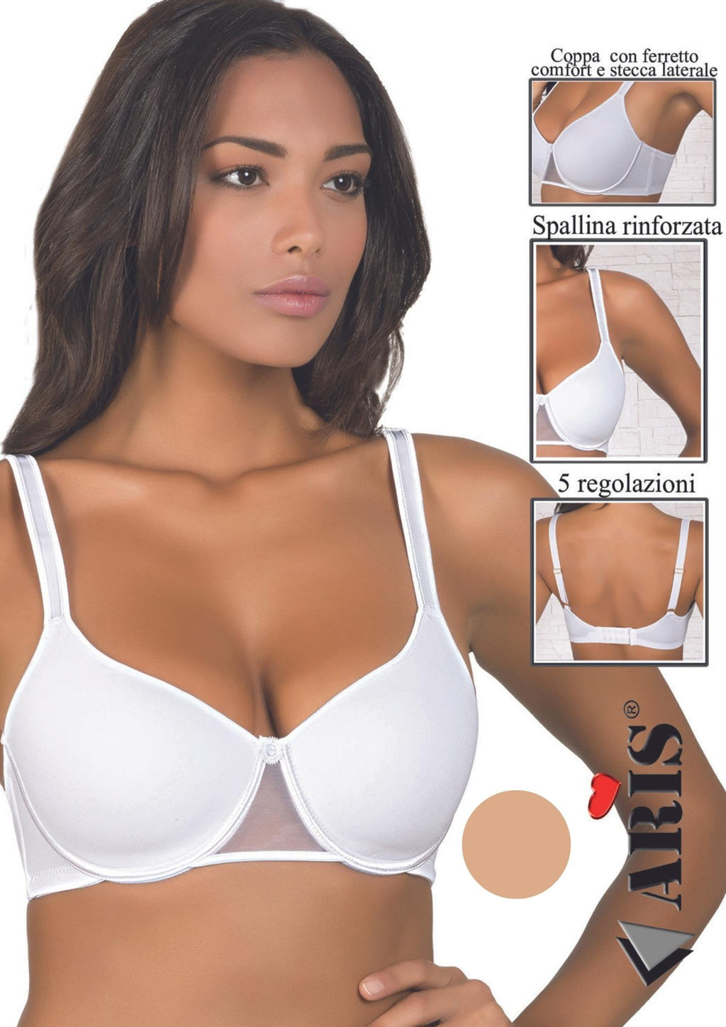Reggiseno In Microfibra Coppa C Imbottita Con Ferretto  Aris2007