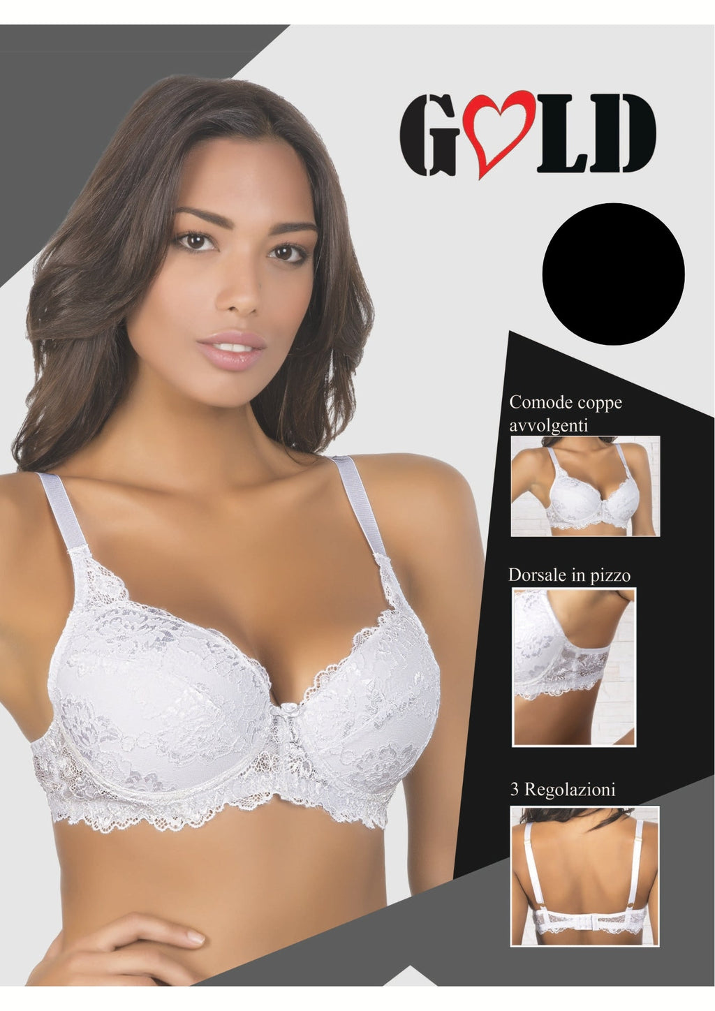 Reggiseno In Pizzo Coppa C Imbottita Preformato Con Ferretto  Aris2011