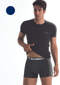 Coordinato Uomo Elasticizzato Giro Collo Con Boxer Bau322