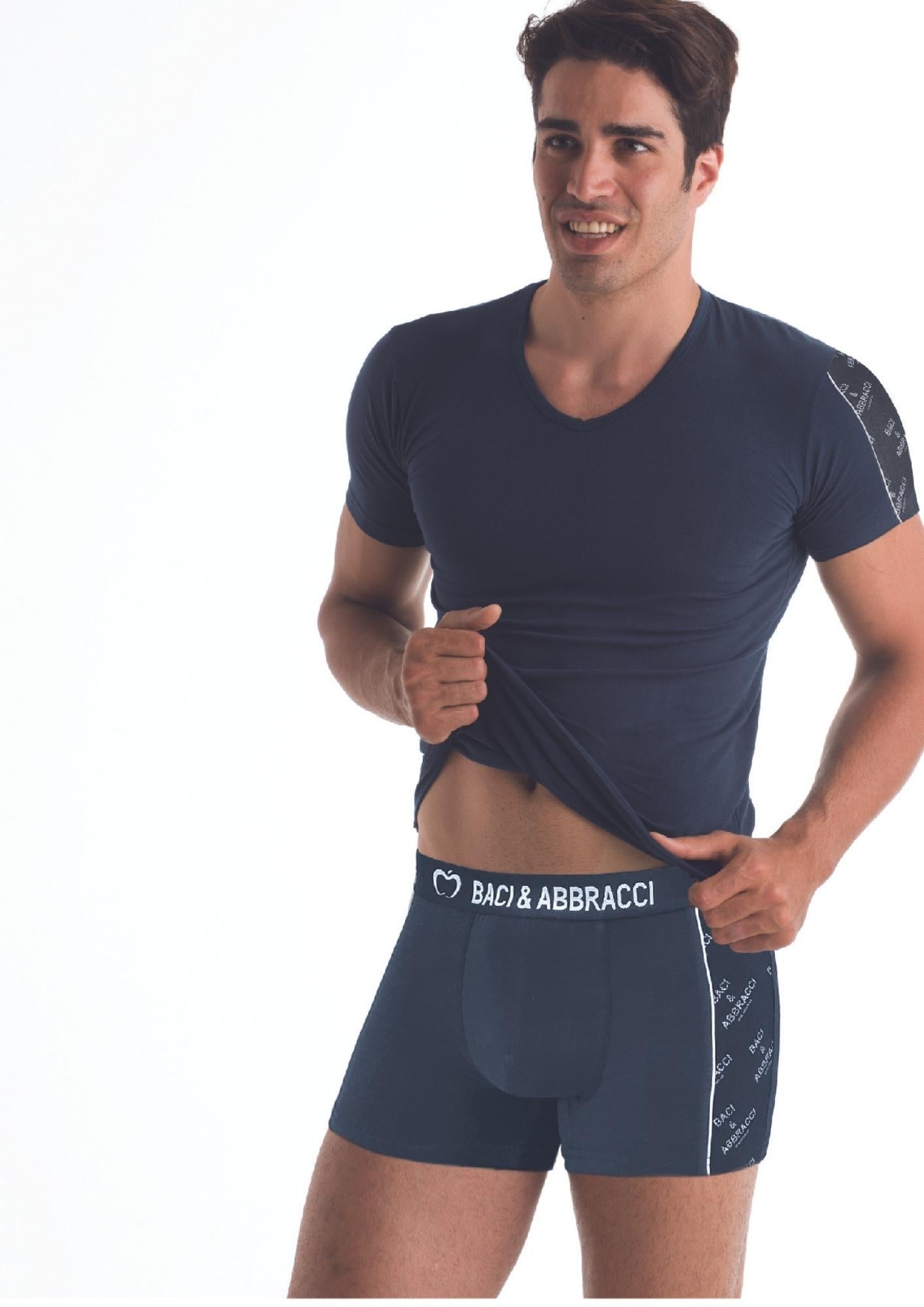 Coordinato Uomo Elasticizzato Punta Con Boxer Bau315